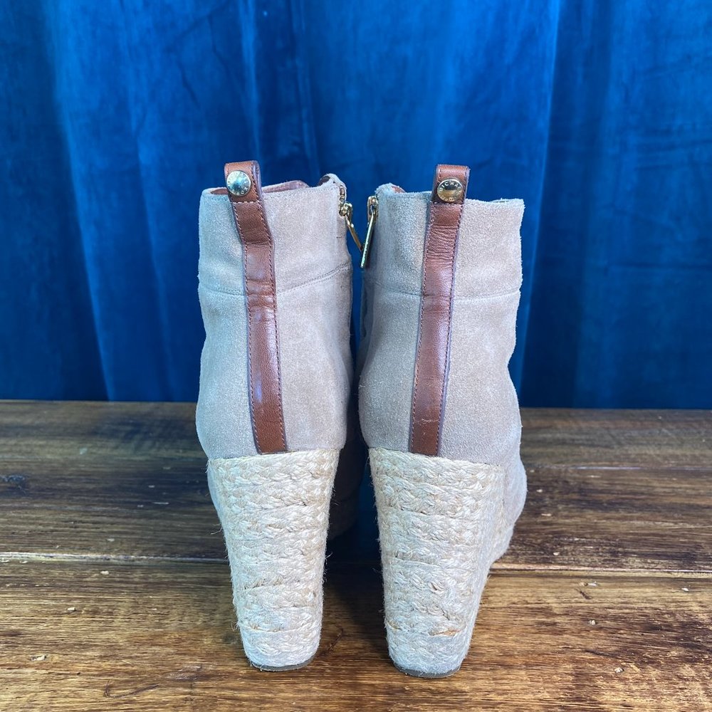 Michael by Michael Kors Jada Suede Wedge Bootie Size 7.5 - Picture 4 of 11